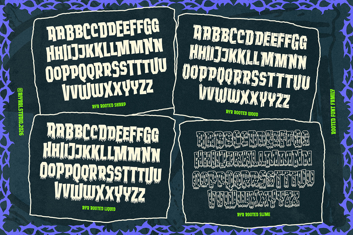 Rooted Font Family, a Handwritten Font by Aiyari (Photo 3 of 15)