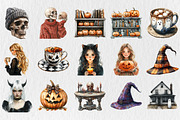 Cozy Halloween Clipart, an Illustration by Rose Art (Thumbnail 2 of 5)