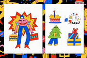 1970 psychedelic Christmas stickers, an Illustration by okchizh (Thumbnail 8 of 8)