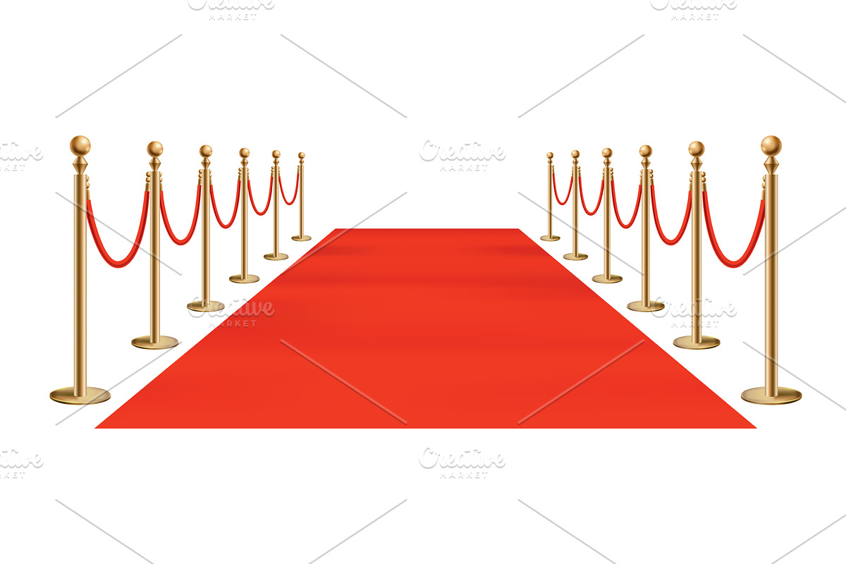 Red carpet golden barriers, an Illustration by the8monkey