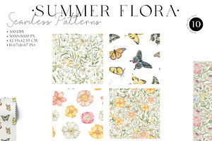 Flowers & Butterflies. Summer Botany