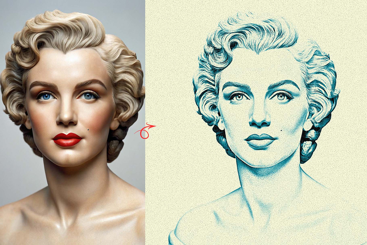 Elegant Line Art Sketch Action, an Action Add-On by MRI STUDIO (Photo 20 of 21)