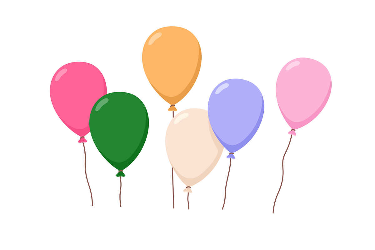 Holiday air balloons flying up set, an Object Illustration by Good Studio (Photo 9 of 10)