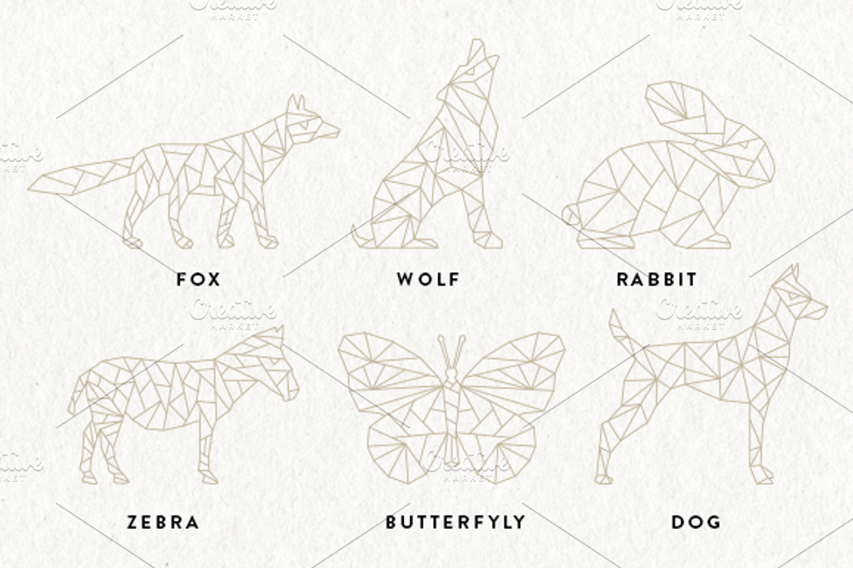 Geometric Animals EPS & PNG, an Animal Illustration by Pixejoo (Photo 3 of 3)