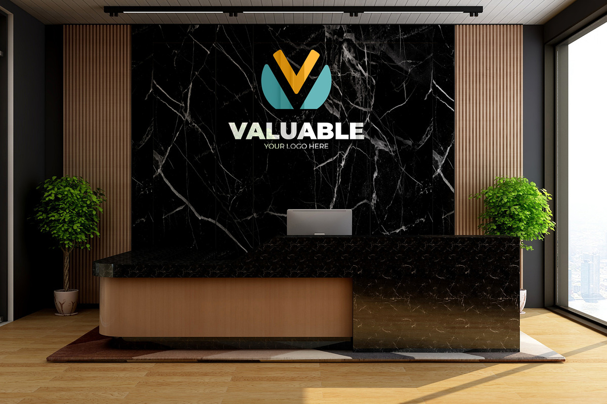 PSD Office Receptionist Wall Mockup, a Product Mockup by Ayy (Photo 10 of 14)