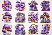 Whimsical Fairy Garden PNG Clipart, a Seasonal Illustration by RobertsArt (Thumbnail 2 of 5)