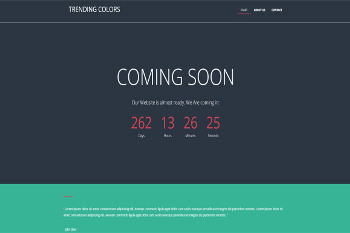 Trending Colors Coming Soon Template, a Landing Page Template by earthquake (Photo 3 of 5)