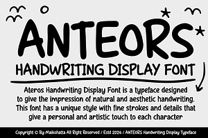 Anteors - Handwriting Display Font