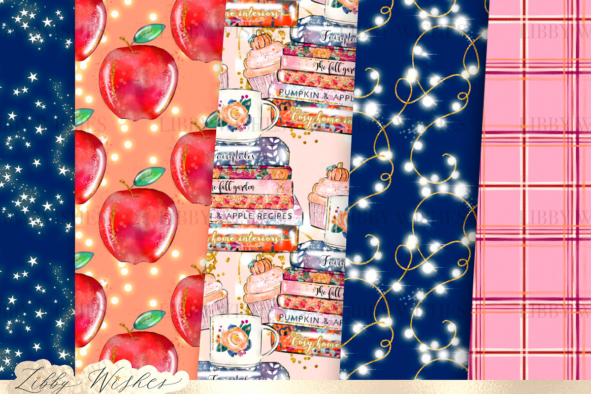 Fall Autumn seamless patterns, a Pattern Graphic by Libby Wishes (Photo 2 of 3)