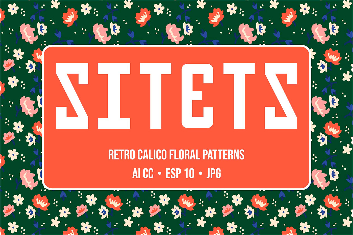 SITETS 12 retro floral patterns, a Pattern Graphic by Minkina (Photo 1 of 4)