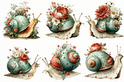 Whimsical Summer Snail Clipart, an Illustration by Designworld (Thumbnail 3 of 5)
