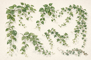 Climbing houseplants illustration id, a Photo by Dvoevnore photos
