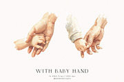 With Baby's Hand, a Person Illustration by PeDe Designs (Thumbnail 1 of 8)