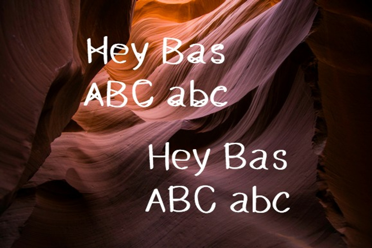 Hey Bas + Hey Bas Uncrossed 2 fonts