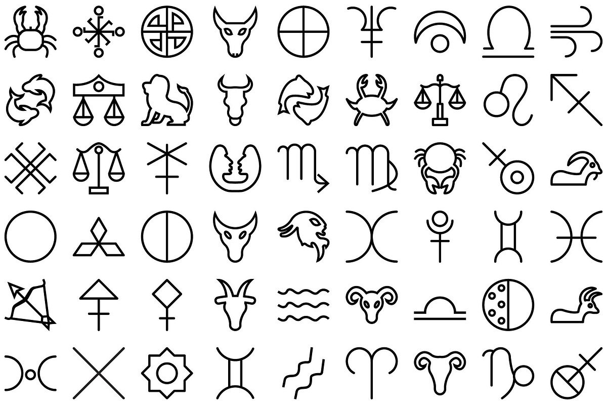 Mystical Symbols Astrology Icons set, an Icon by Vector Portal (Photo 7 of 9)