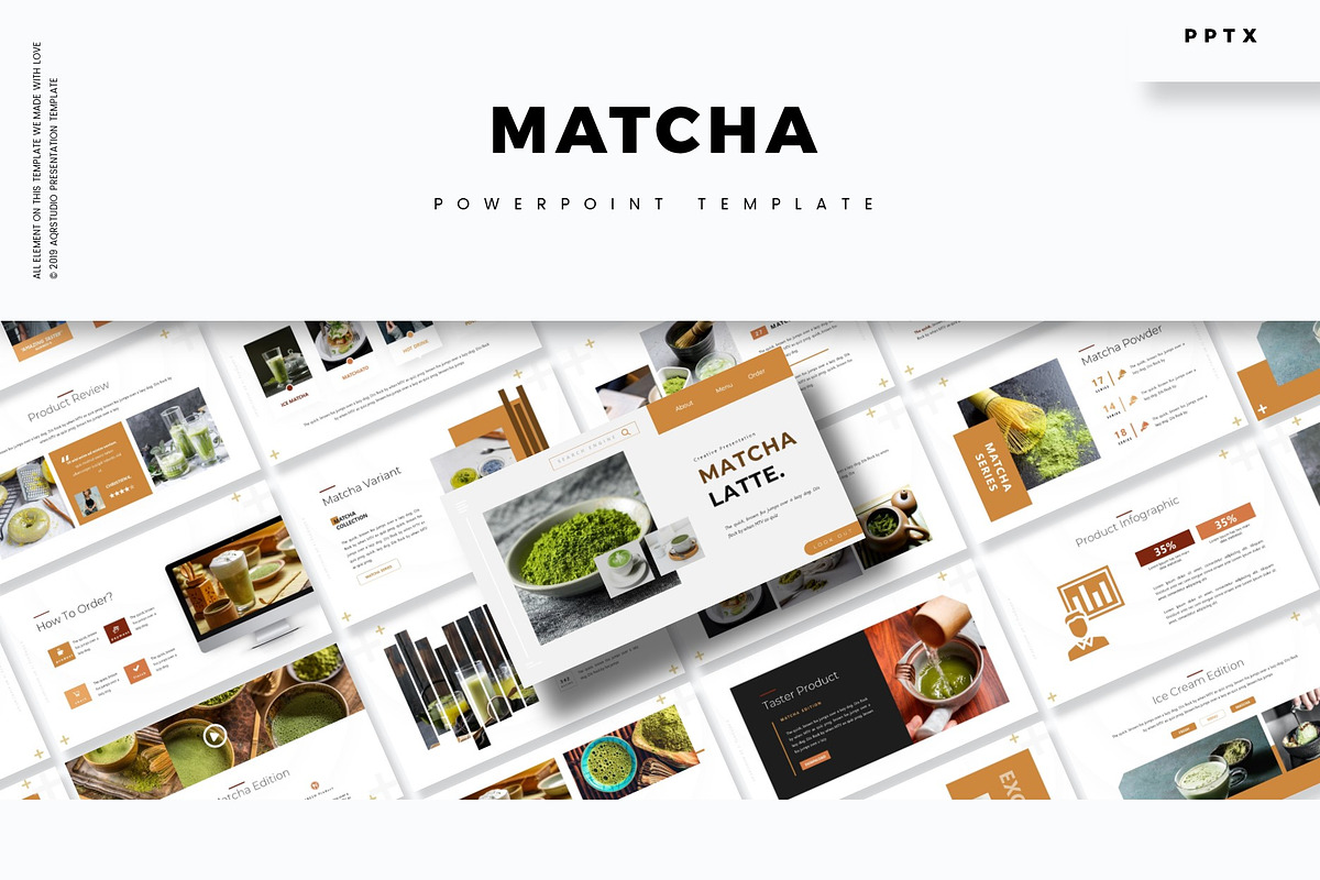 Matcha - Powerpoint Template, a Presentation Template by AQR Studio