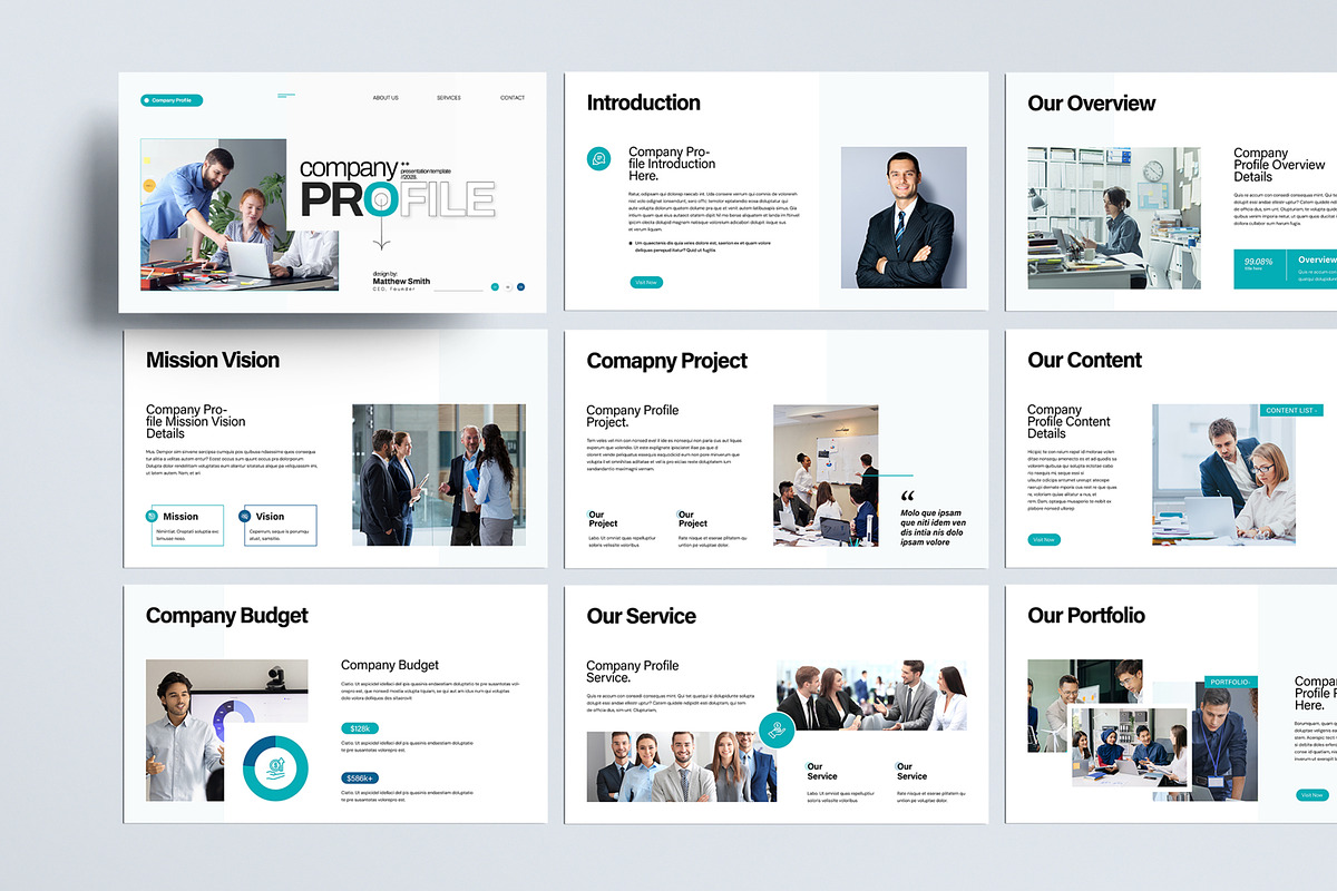 Company Profile Presentation design, a Presentation Template by MightyDesign (Photo 1 of 8)