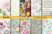 Printable Digital Papers Bundle, a Texture Graphic by CatgoDigital (Thumbnail 2 of 22)