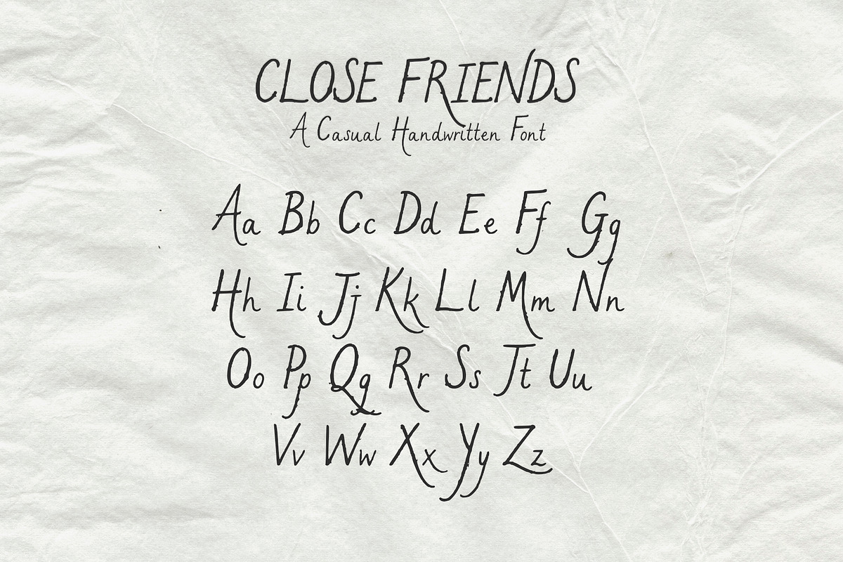 Close Friends Handwritten Font, a Handwritten Font by Mneme (Photo 5 of 8)