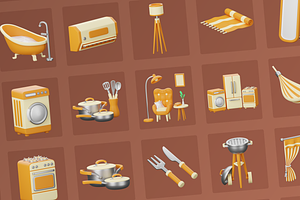 3D Homeware Icons