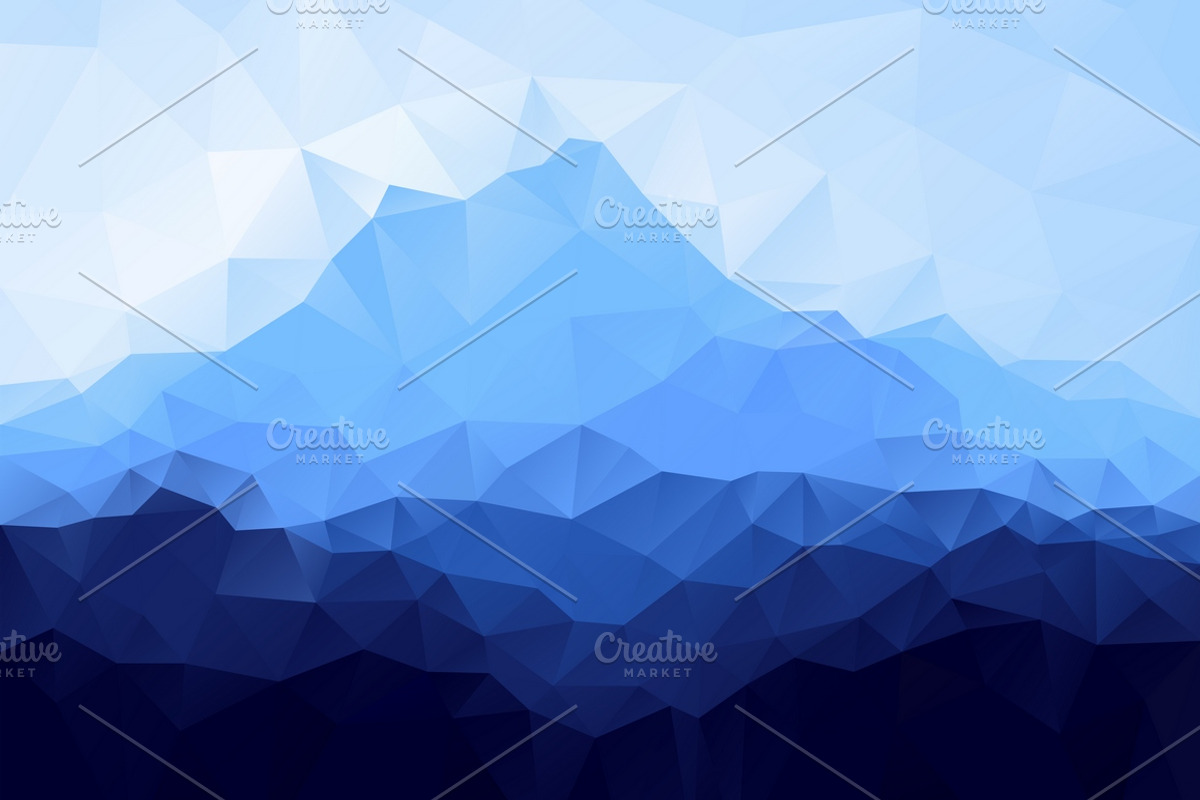 Mountains low poly vector collection, a Texture Illustration by MSA-Graphics (Photo 3 of 8)