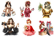 Christmas Fashion Girl Sublimation, an Illustration by CreationArt (Thumbnail 4 of 5)