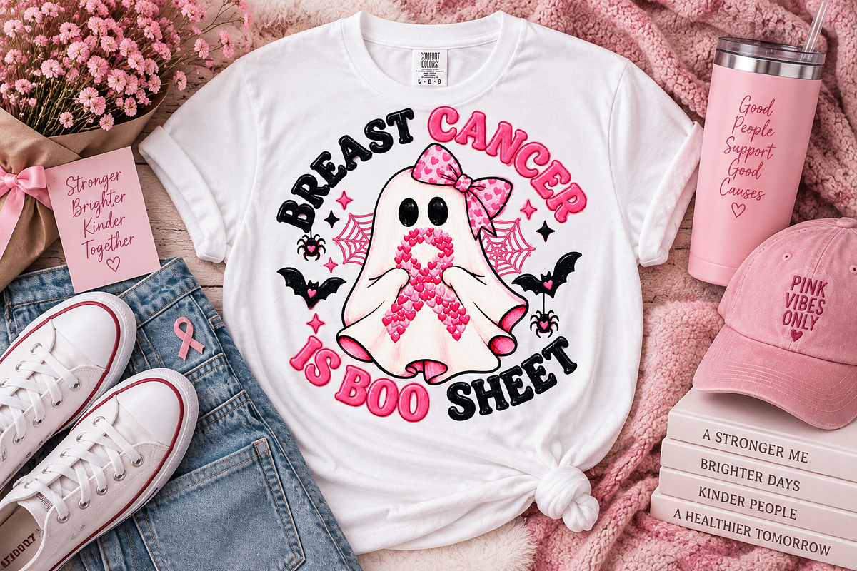 Breast Cancer Halloween Png, an Object Graphic by Daisy Design (Photo 2 of 3)