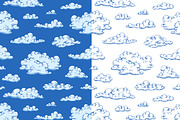 Hand-drawn clouds seamless patterns, a Pattern Graphic by Good Studio (Thumbnail 1 of 5)