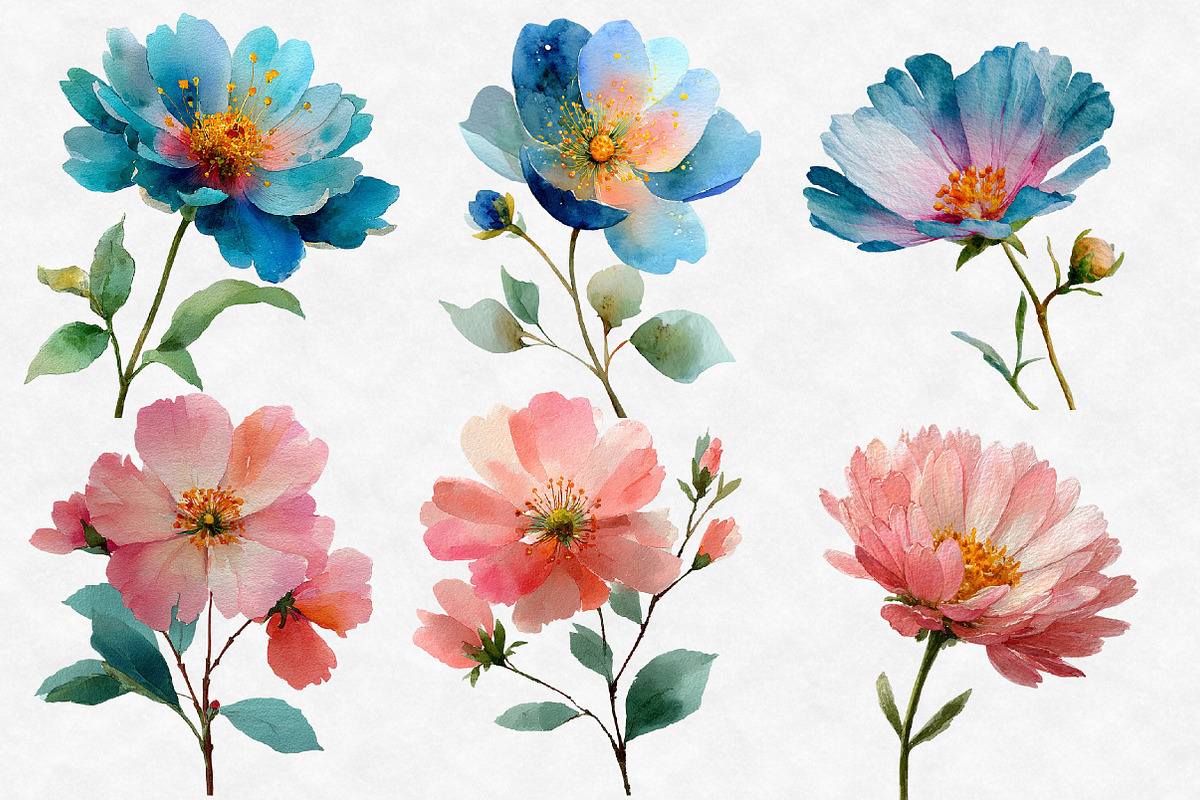 spring wildflower clipart, an Illustration by Designworld (Photo 2 of 5)
