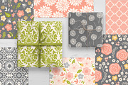 Vintage Floral Vector Patterns, a Pattern Graphic by Wild Twig Co (Thumbnail 2 of 9)