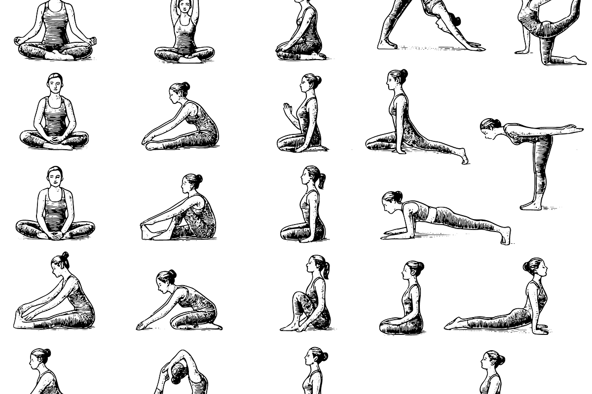 Yoga Poses and Wellness, an Object Graphic by RT Studio (Photo 3 of 4)