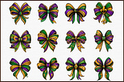 Mardi Gras Bow, Coquette Bow, Mardi, an Illustration by Sublimation Artist (Thumbnail 3 of 6)