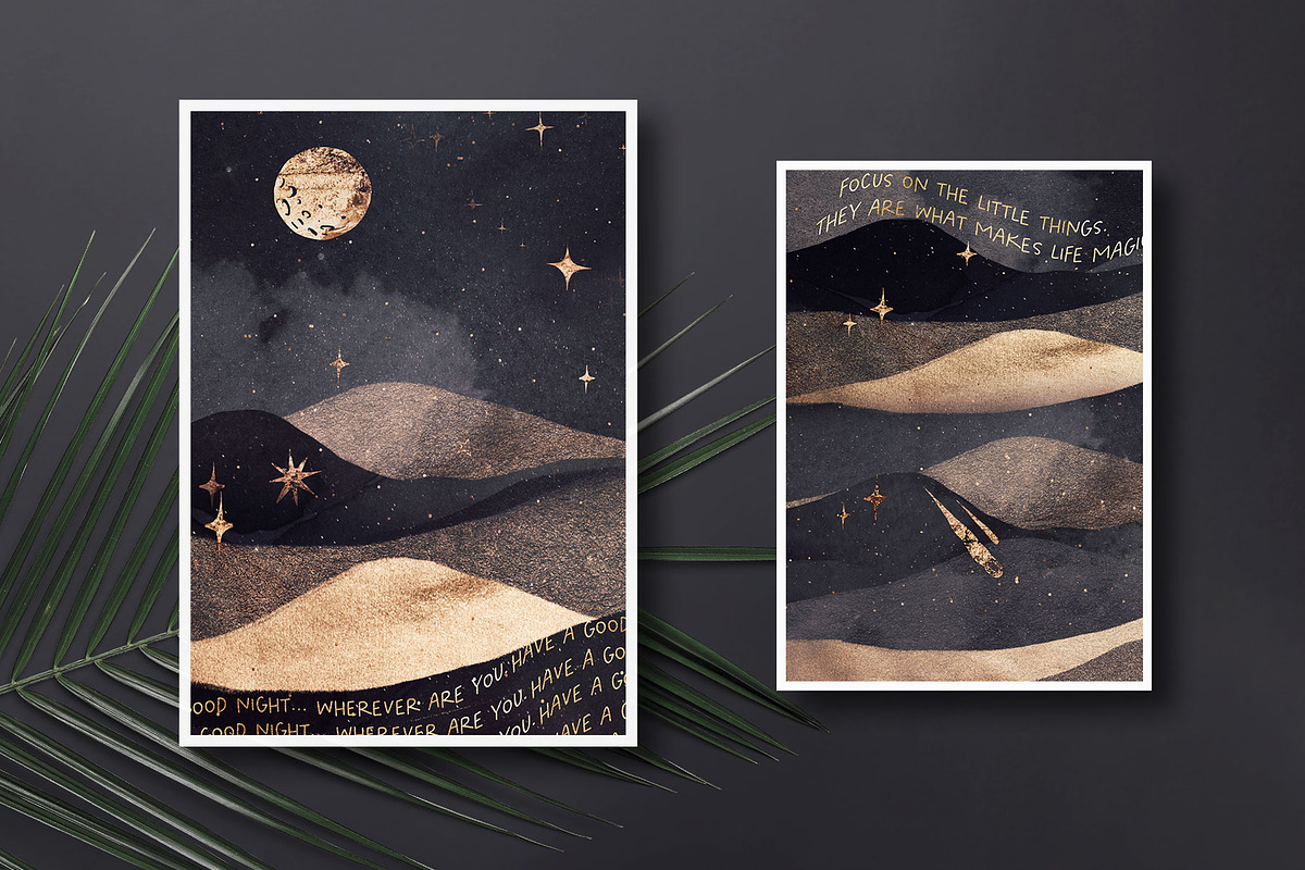 Abstract Landscape & Starry Night, a Texture Graphic by by creative paper (Photo 8 of 16)