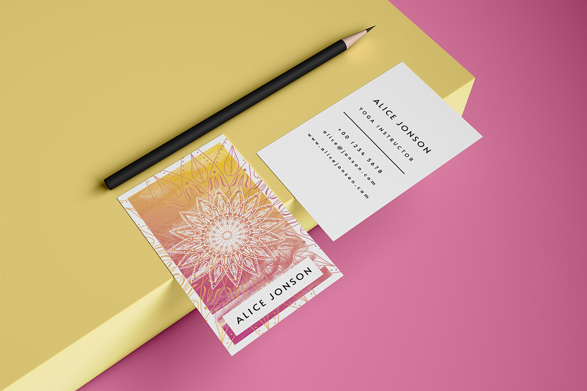 Mandala Business Card template, a Business Card Template by land art (Photo 4 of 5)