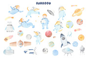 Little Astronauts - Space Watercolor, an Illustration by natalisart (Thumbnail 3 of 8)