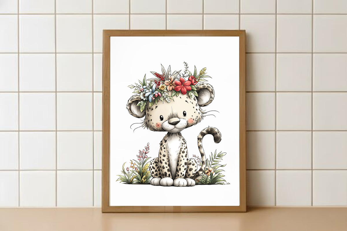 Safari Animals Whimsical Clipart, a Transportation Illustration by Watercolor design (Photo 5 of 6)