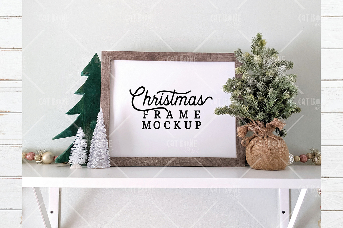 Christmas Frame Mockup 3, a Product Mockup by CatBoneDesign (Photo 1 of 3)
