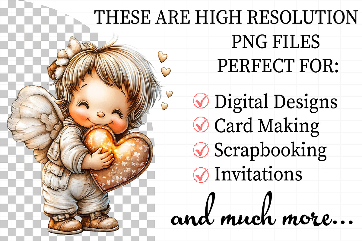 Whimsical Cupid With Hearts Clipart, an Illustration by Daily.Designs (Photo 2 of 8)