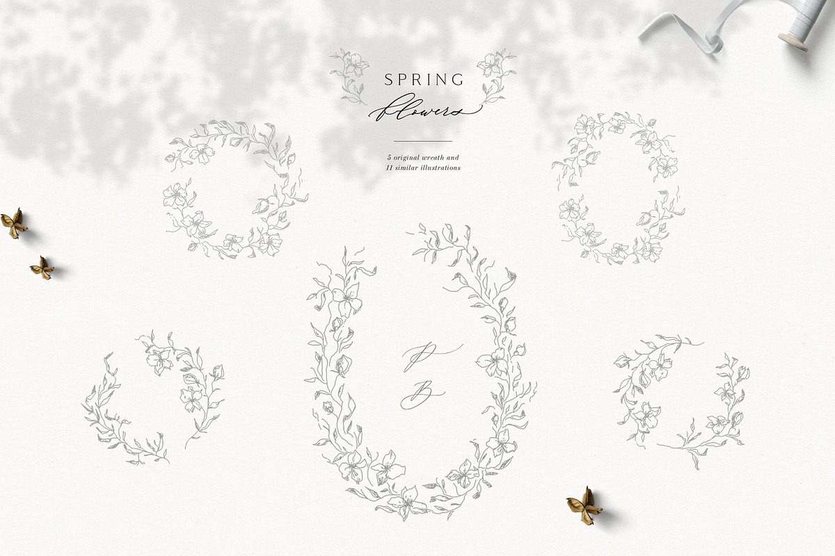 Floral clipart Summer frame png, an Illustration by Summer Nightingale Art (Photo 3 of 5)