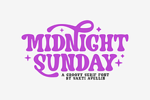 Midnight Sunday - Groovy Serif Font