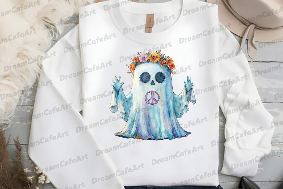 Groovy Retro Halloween Clipart, an Illustration by DreamCafeArt (Photo 6 of 7)