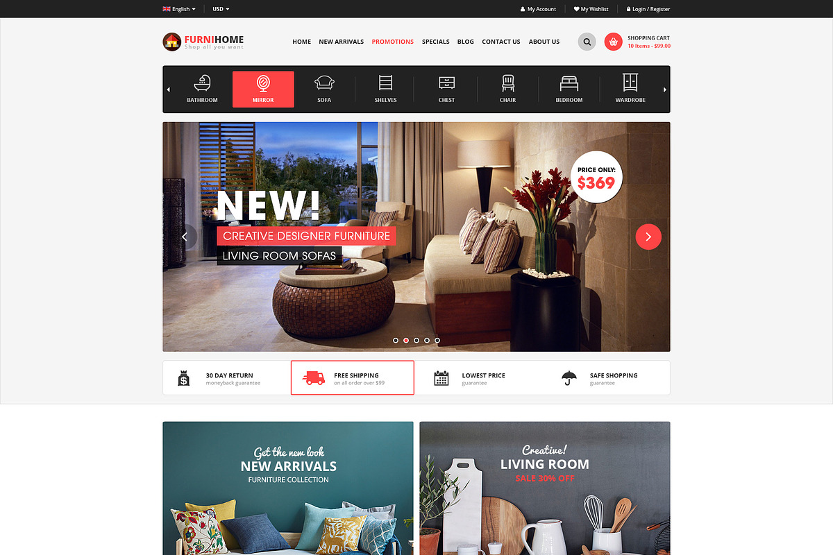 FurniHome - Furniture Store Theme, a WordPress Template by WPThemeGo (Photo 3 of 3)
