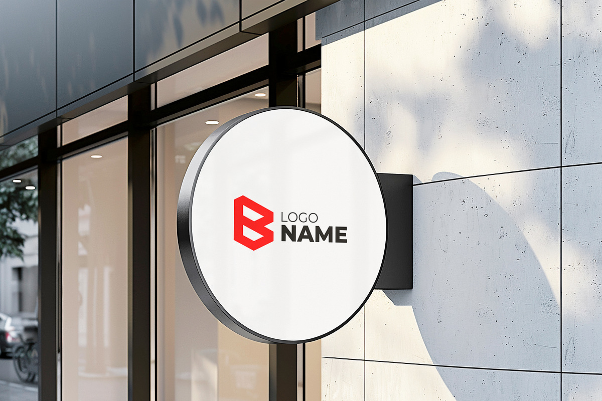 Modern Red Geometric B Letter Logo, a Branding & Logo Template by HueNestify (Photo 3 of 3)