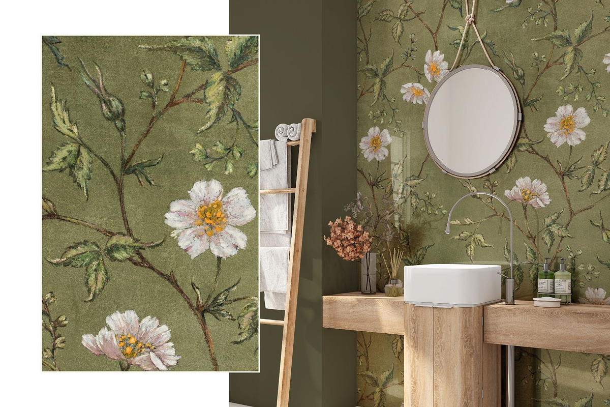 English Rose Garden Seamless Pattern, a Pattern Graphic by MouseGrey (Photo 6 of 13)