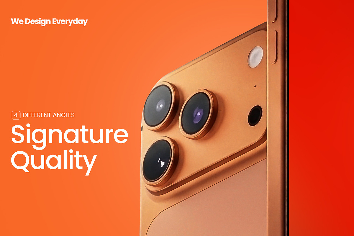 iPhone 17 Mockup, an iPhone Mockup by We Design Everyday (Photo 2 of 4)