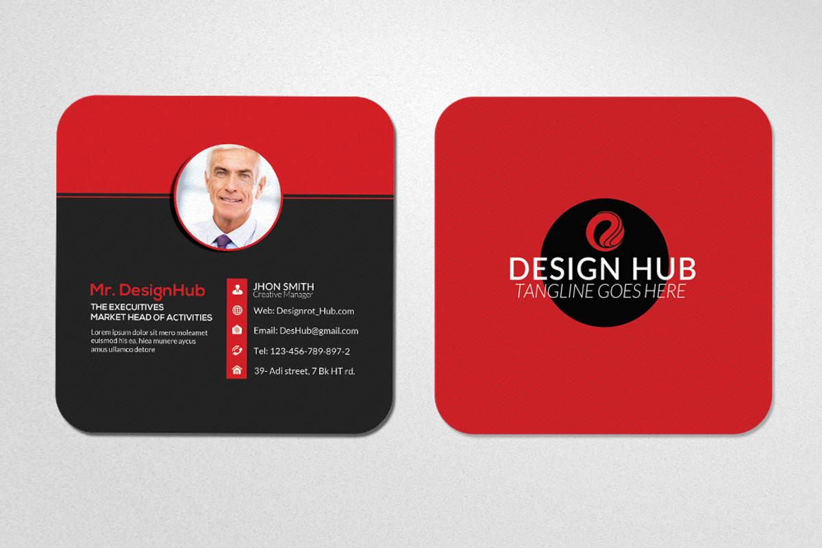 Small Social Card Template, a Business Card Template by Psd Templates (Photo 3 of 3)