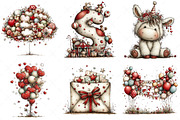 Whimsical Birthday Clipart Birthday, an Illustration by Craft Nest (Thumbnail 4 of 11)