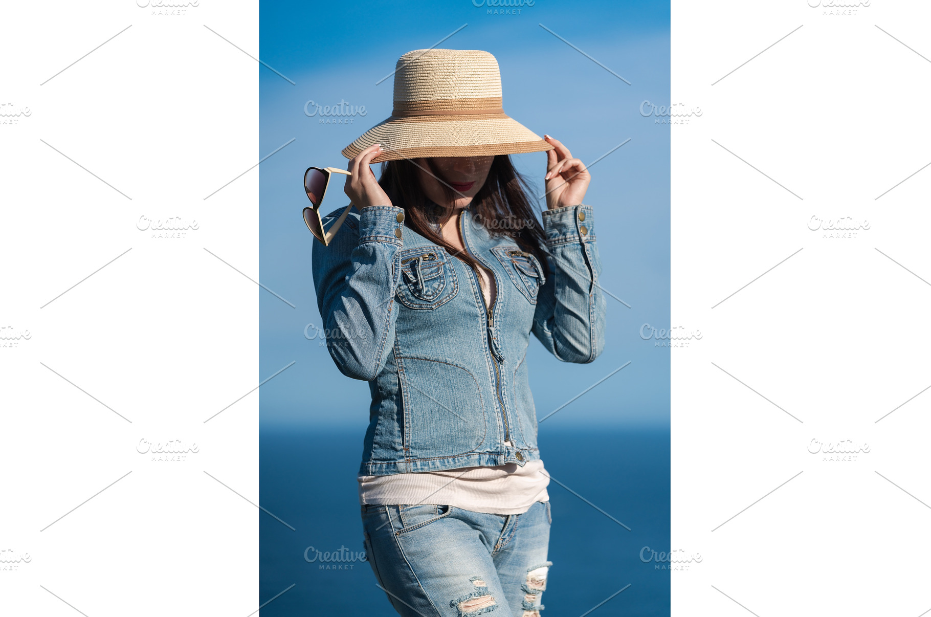 Woman in denim jacket and jeans, a Person Photo by Alexander-Piragis