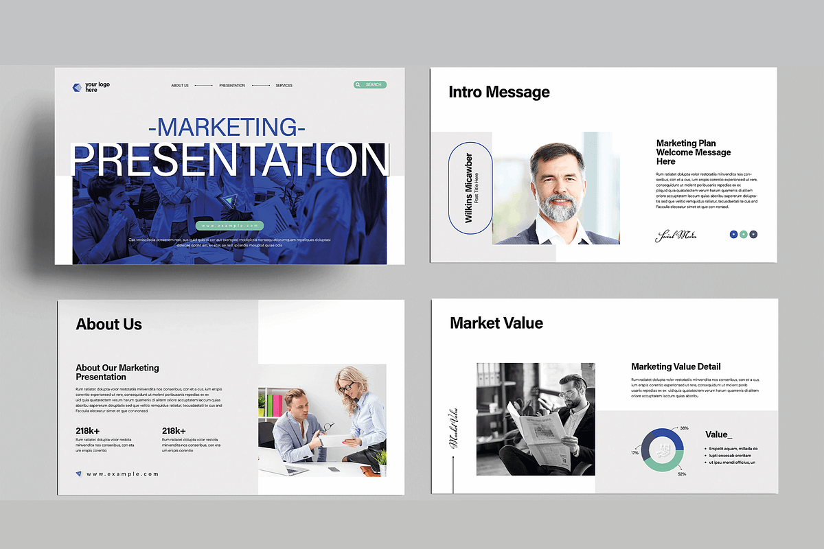 Marketing Plan Presentation Template, a Presentation Template by MightyDesign (Photo 2 of 7)