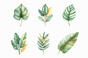 Watercolor Tropical Leaf Clipart, an Illustration by Libby Wishes (Thumbnail 4 of 4)